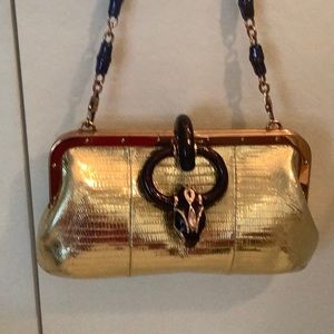 Gucci Tom Ford F/W 2004 Gold Lizard Jeweled Encrusted Dragon Evening Bag